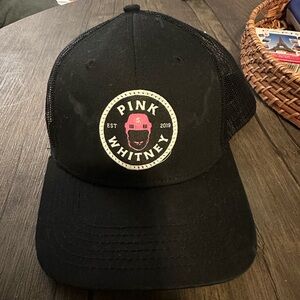Pink Whitney Black Trucker Hat